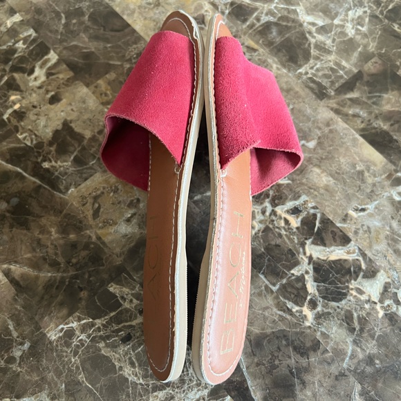 Beach by Matisse Cabana Red Suede Slide Sandals - Picture 6 of 14